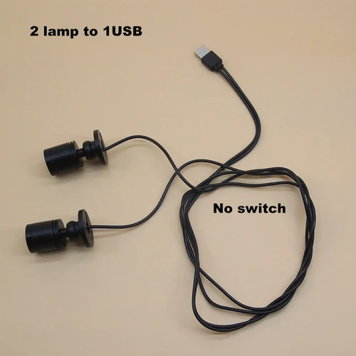 Led USB 스포트라이트 3W DC5V 주얼리 캐비닛 쇼케이스 카운터 램프, 표면 장착 천장 미니 스포트 라이트 스위치 인터페이스 스티커 4