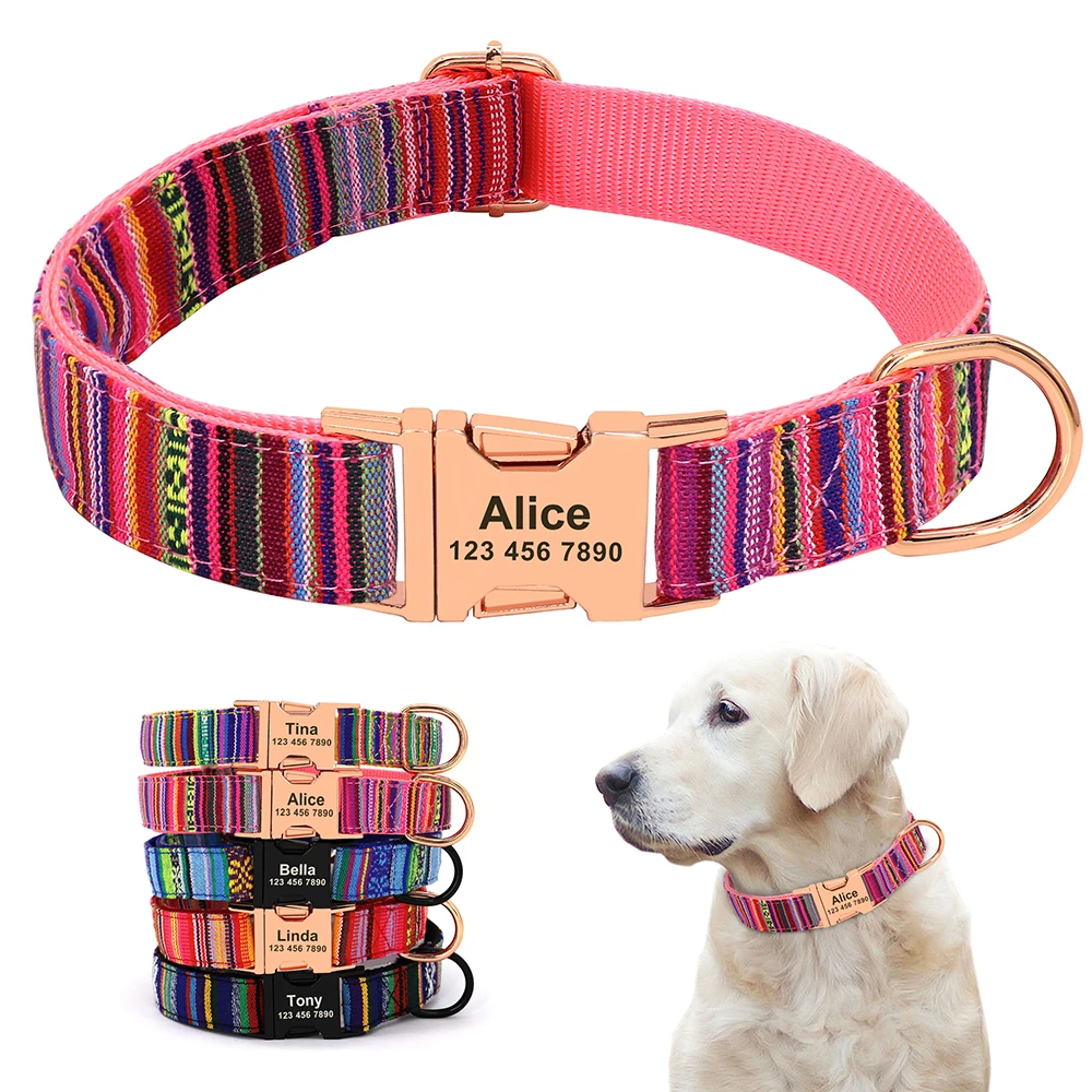 Persona especial pecho flota Collar de identificación de perro personalizado, Collar con placa de  identificación personalizada de nailon, con grabado gratis, ajustable para  perros pequeños y grandes| | - AliExpress