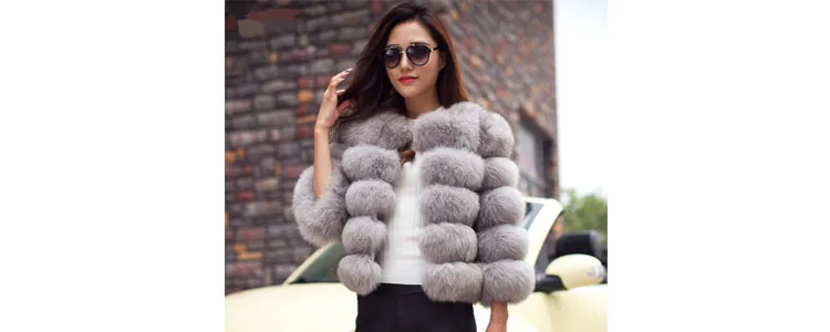 ZADORIN High Quality Cropped Faux Raccoon Fur Coat Women Winter