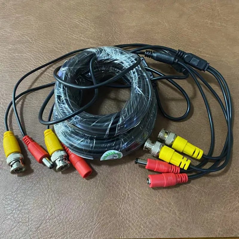Coaxial AHD Camera Cables 5M/10M/20M/30M 2 IN 1 BNC + DC Connectors BNC ...
