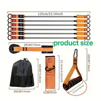 12 piece high-strength tension rope training set - environmentally friendly TPE latex anti breakage elastic band/resistance band - Image 6