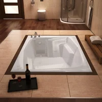 Bathtubs & Whirlpools 54 X 72 Rectangular Air Jet Bathtub with Left Drainage Position Coordinated with Modern and Latest Design 1