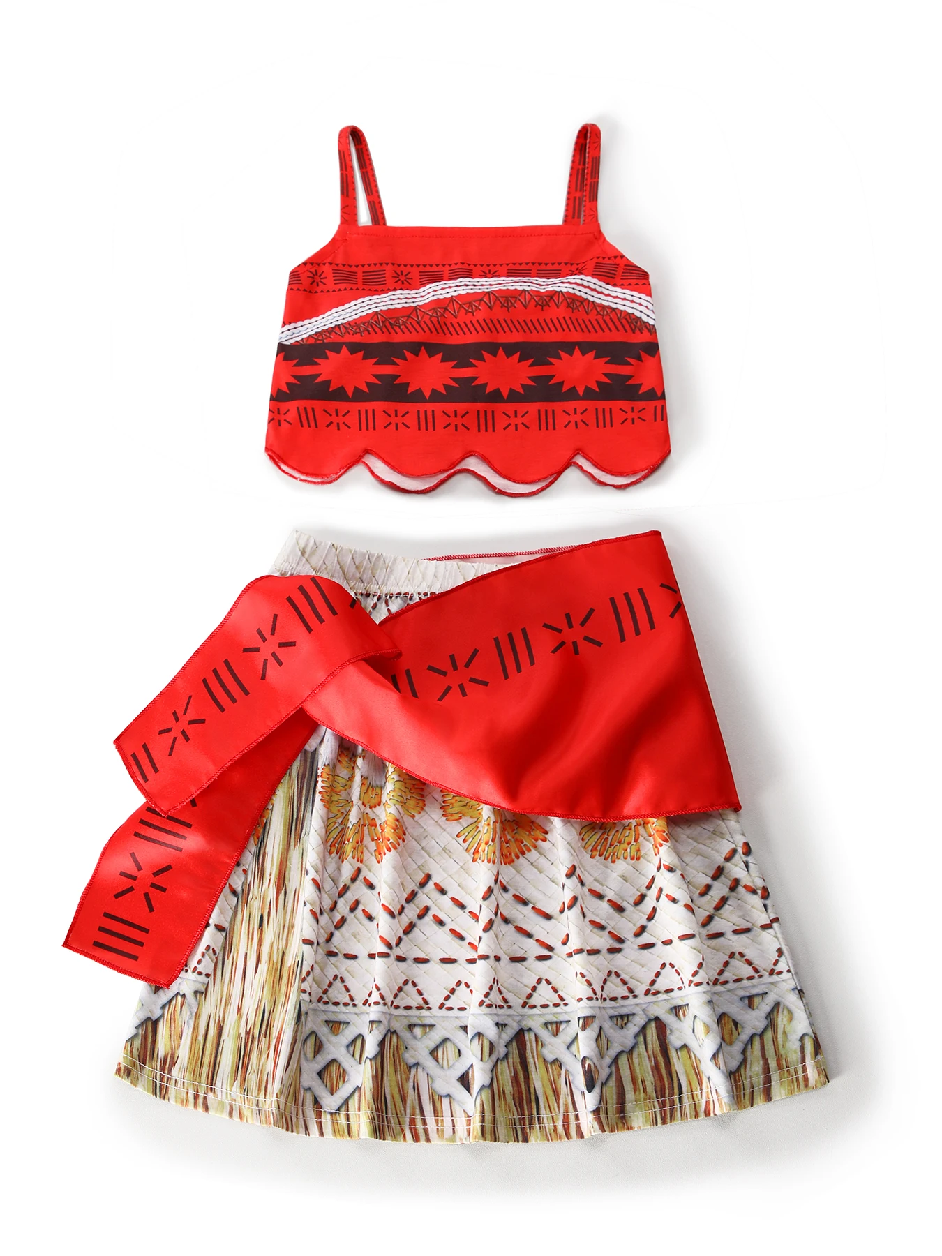 LED Light Up 3PCS Moana Dress Full Printing Girl Dress Fancy LED Light Up 3PCS Moana Dress Full Printing Girl Dress Fancy