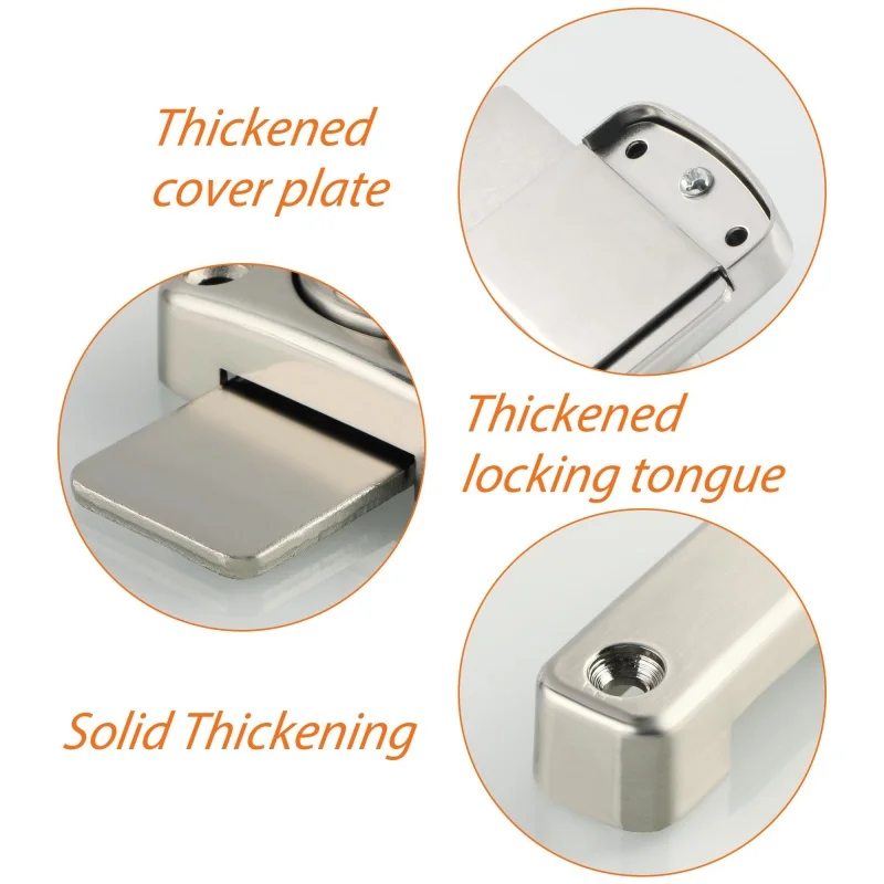 180&deg; Double Sided Rotate Bolt Latch Gate Latches Door Slide Lock Twist Rotating Barrel Lock Home Security Latch Toilet Door