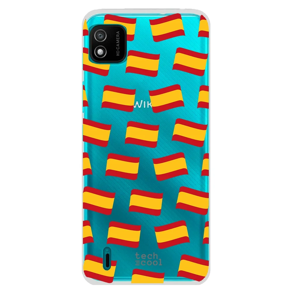 FunnyTech®Silicone Case for Wiko Y62 l Mini flags Spain | Мобильные телефоны и аксессуары