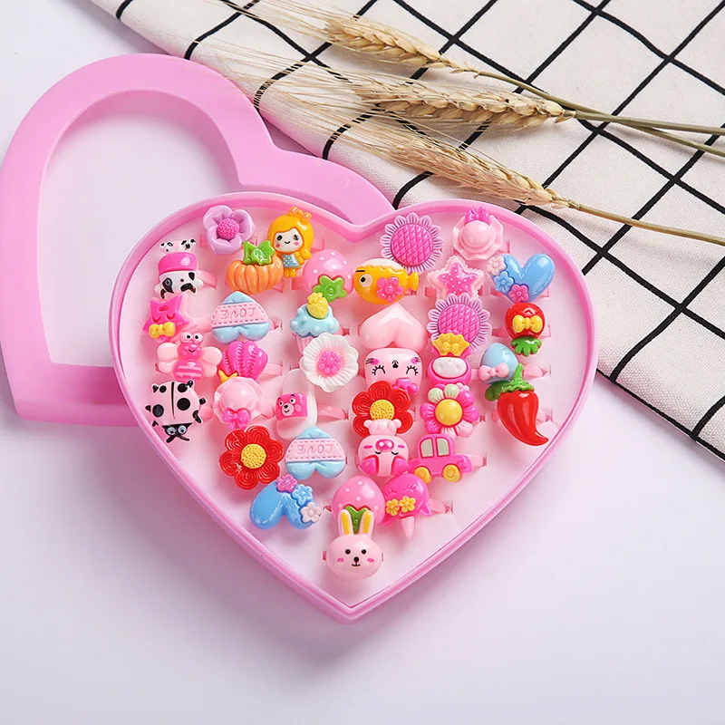 Cute Cartoon Princess Rings Beauty Fashion Toys Jewelry Accessories Gifts