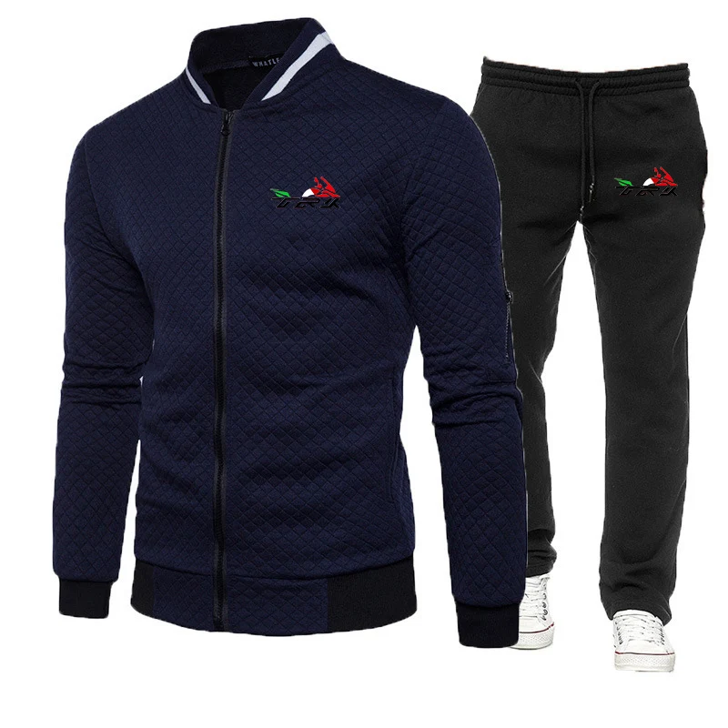 Benelli TRK 502X printing fashion 2023 new men's jacket zipper round neck cotton long-sleeved sportswear pants 2-piece suit.