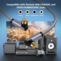 90 Degree Digital Audio Coaxial Cable 75Ω Rca to Rca Male Stereo Cable Speaker Hifi SPDIF Cord  for Sound Bar CD DVD AV TV - Image 5