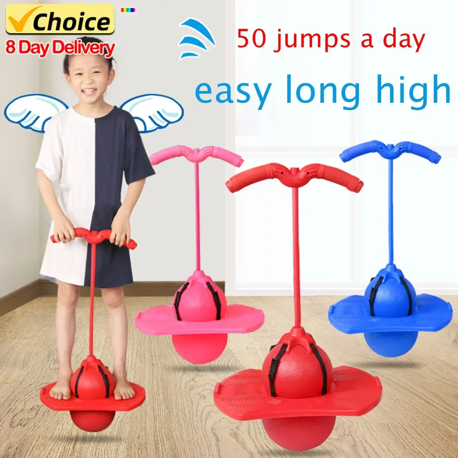 thumbnail image 2 of Merishopp 2Pcs Outdoor Hopper Balance Jumping Bouncy Pogo 2 of 9
