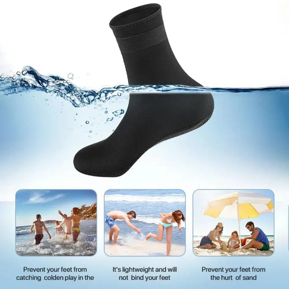 Surfing Socks 1 Pair Durable Surfing Socks Anti-scratch Diving Socks Fastener Tape Protective Neoprene Snorkeling Diving