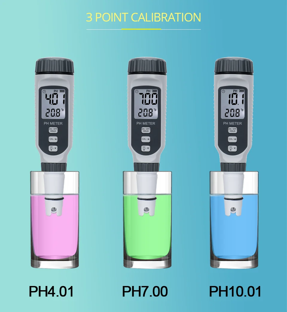 Professionelles pH-Meter im Stiftformat, Wasserqualitätstester, Acidometer, pH-Säuremessgerät für Aquarien, Säuremessgerät, Wassermessgerät PH818 – Detail 6