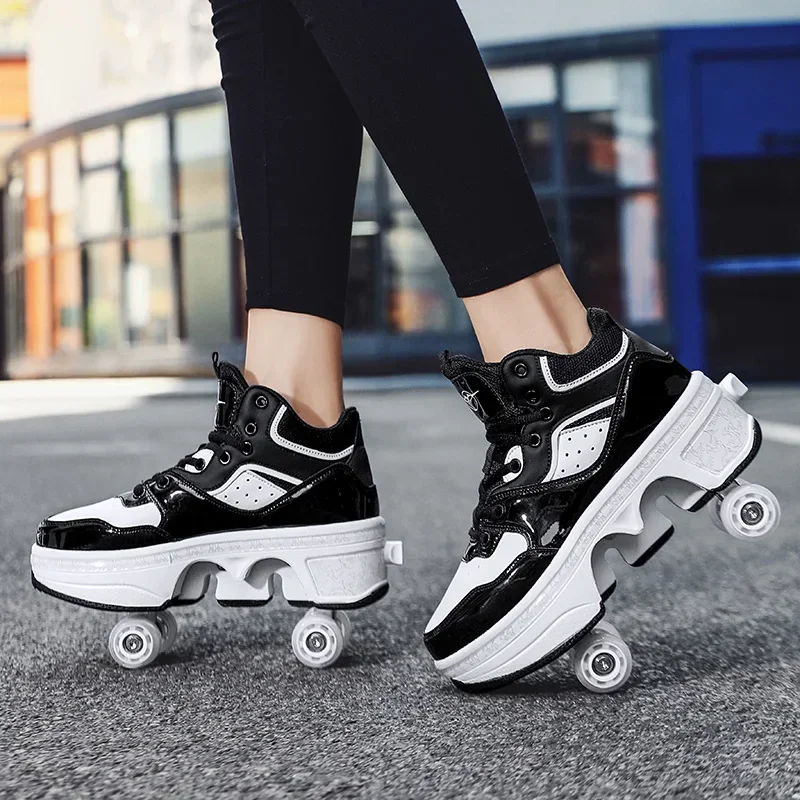 

New Children's Sports Roller Skates Deformed Student Training Competition 4-wheel roller Skates Assembly