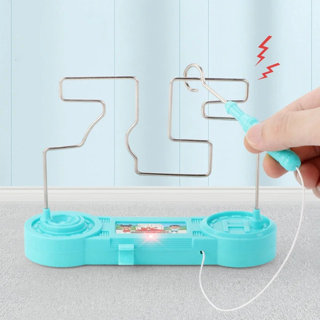Electric Shock Bump Maze Toy Classic Electric Touch Maze Game Toy with Light Sound Kids Adult Party Funny Game Educational Toy 5