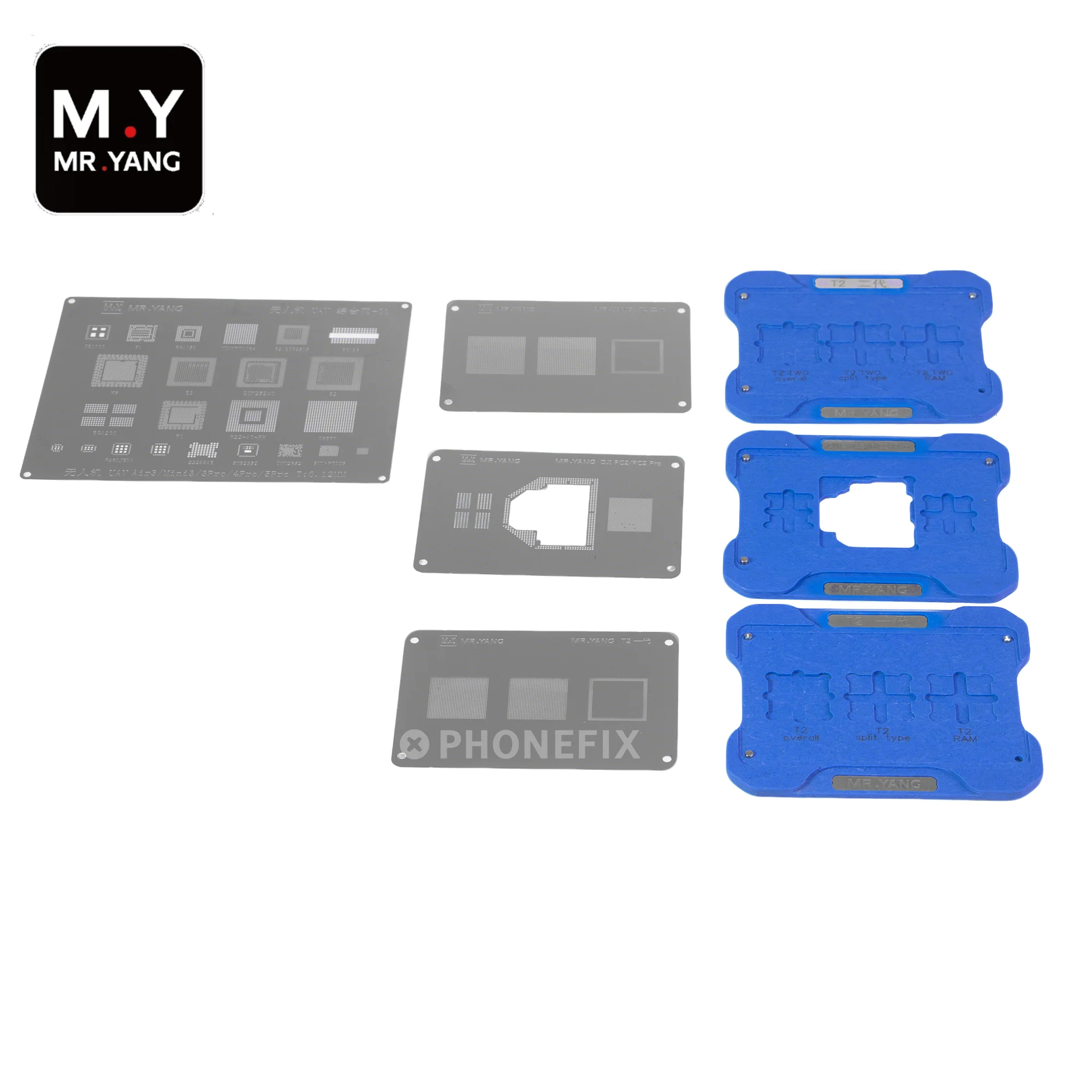 M.Y BGA 리볼링 스텐실 플랜팅 틴 플랫폼 (dji 드론 IC 칩 에어 3/미니 3/3 프로/4 프로/5 프로/BGA153/BGA96 CPU 템플릿용)