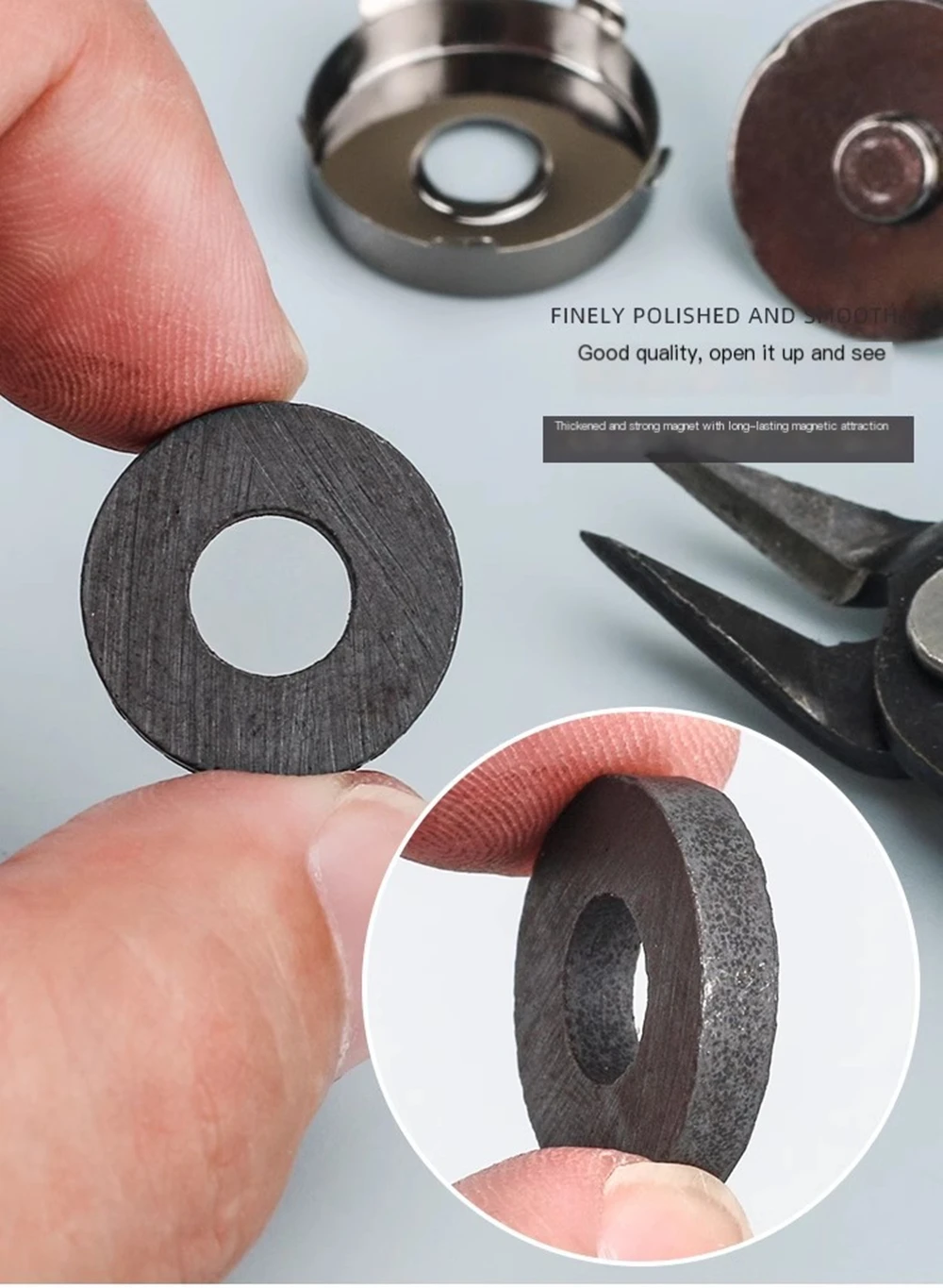 10Pcs/Pack 14-18MM Magnetic Snap Fasteners Clasps Buttons Handbag Purse Wallet Craft Bags Parts Accessories
