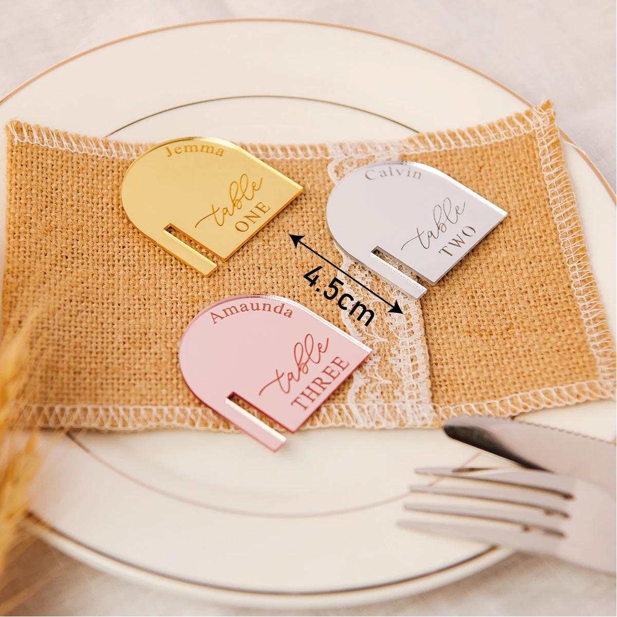 Personalized Acrylic Tags for Wedding Place Cards with Table Numbers Glass Marker Place Setting Drink Tag 10/ 20/ 30Pcs wooden wedding table cards acrylic heart tags