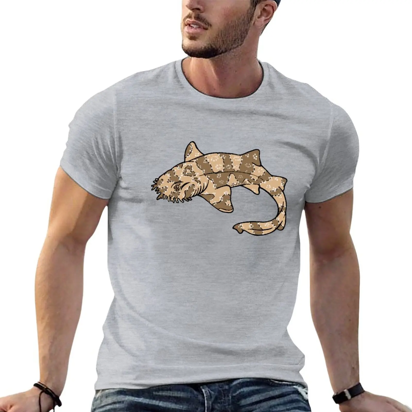 

New Wobbegong T-Shirt boys animal print shirt korean fashion plain black t shirts men