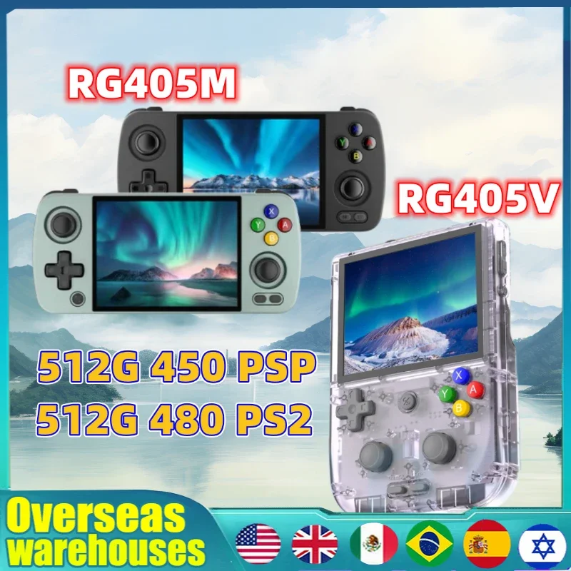 ANBERNIC RG405V RG405M Handheld Game Console 4 Inch IPS Touch Screen  Android 12 Unisoc Tiger T618 Video Retro Player WIFI 512G - AliExpress