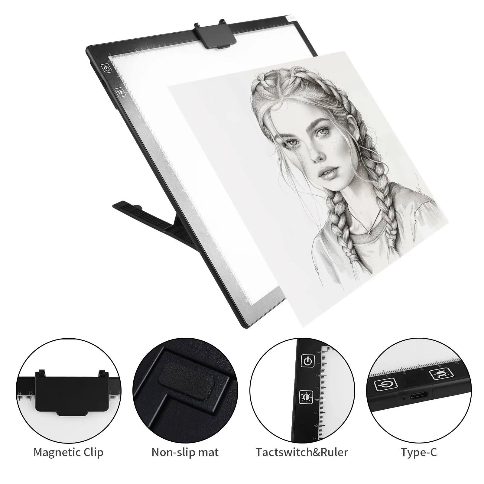 충전식 A3 라이트 패드 LED 무선 배터리 구동 드로잉 보드 추적 복사 Artcraft 다이아몬드 페인팅 스케치