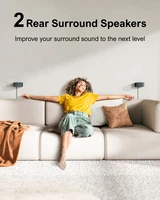 ULTIMEA 7.1 Surround Soundbar, 3D Virtual Surround Sound System with Subwoofer,2 Rear Speakers, Home Theater TV Speakers,Black - Image 3