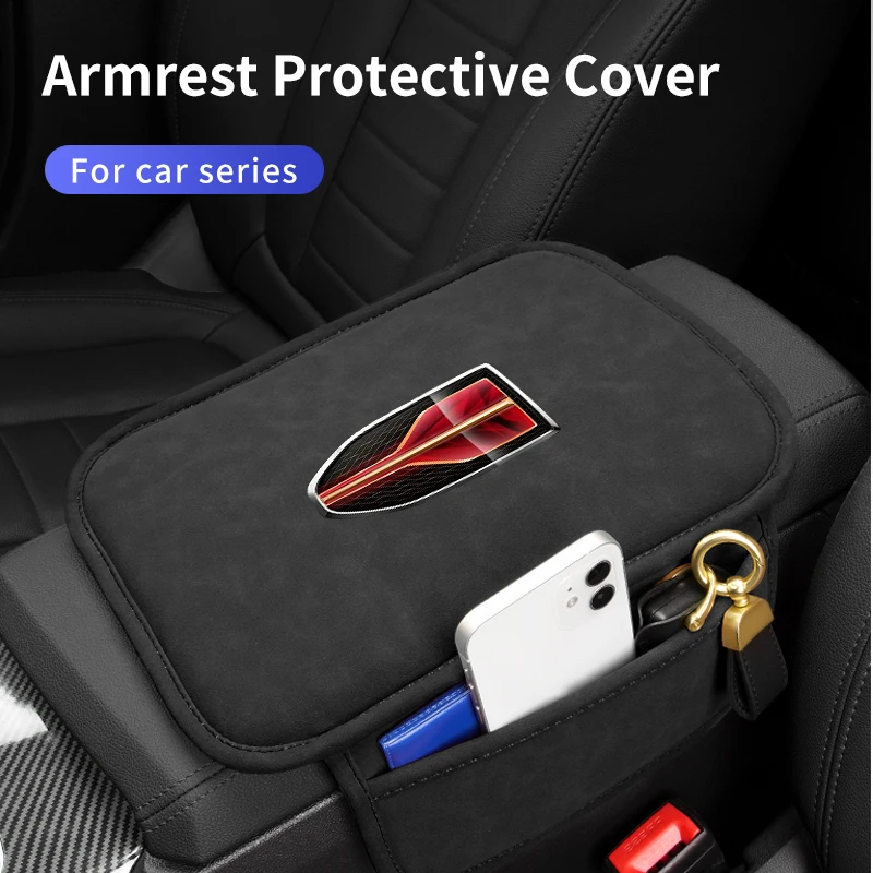 Tappetino Per Cuscino Per Bracciolo Centrale Per Auto Tappetino Protettivo Antiscivolo Per Hongqi H5 H6 H7 H9 E-Qm5 Hs3 Hs5 Hs6 Hs7 E-Hs3 E-Hs9 Ls5