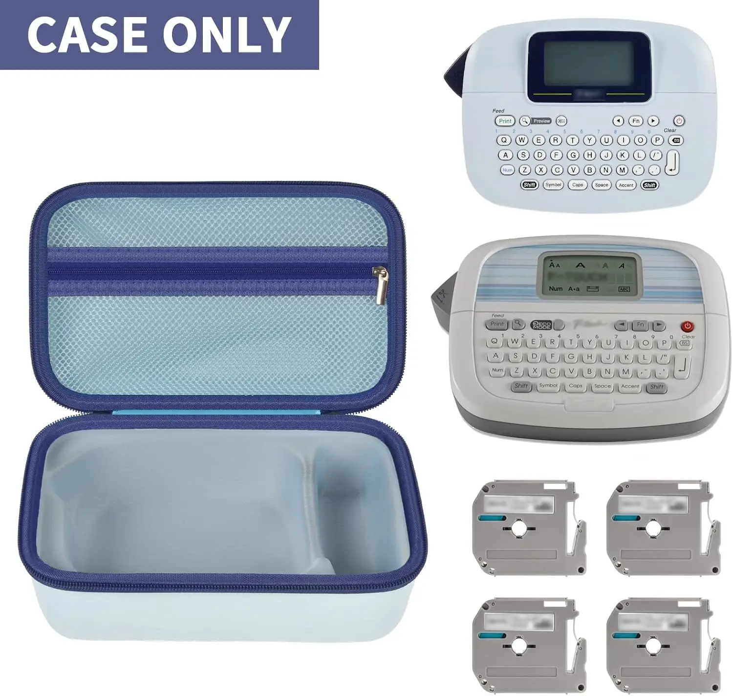 Storage Bag Bag Organizer Label Maker Case Case Compatible with Brother for P-Touch PTM95/ PT90/ PT45M Handy Label Maker Storage Carrying Organizer for Label Tapes