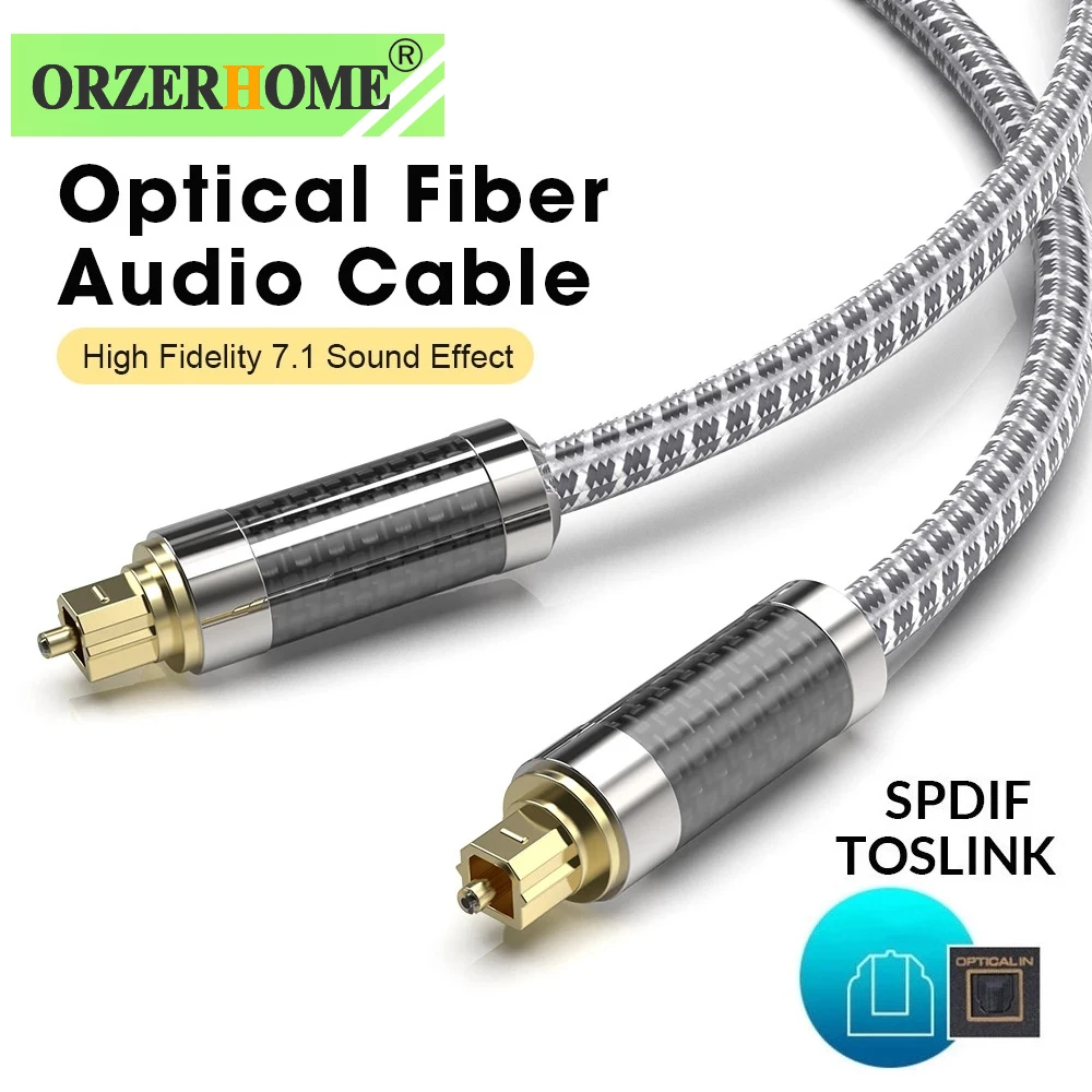 Orzerhome Cavo Audio Coassiale Digitale Cavo Audio In Fibra Ottica Soundbar Toslink 5.1 Cavo Ottico Spdif Per Home Theater