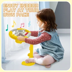Interactive 360° Rotating Steering Wheel Toy - Realistic Driving Experience with Adjustable Wheels and Sound Effects, Easy Grip Design (Car steering wheel)