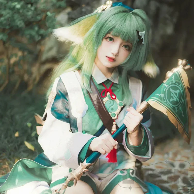 

Huohuo Cosplay Game Honkai: Star Rail Cosplay Costume Wig Shoes Dress UoHuo Tail Full Set Halloween Carnival Costume for Women