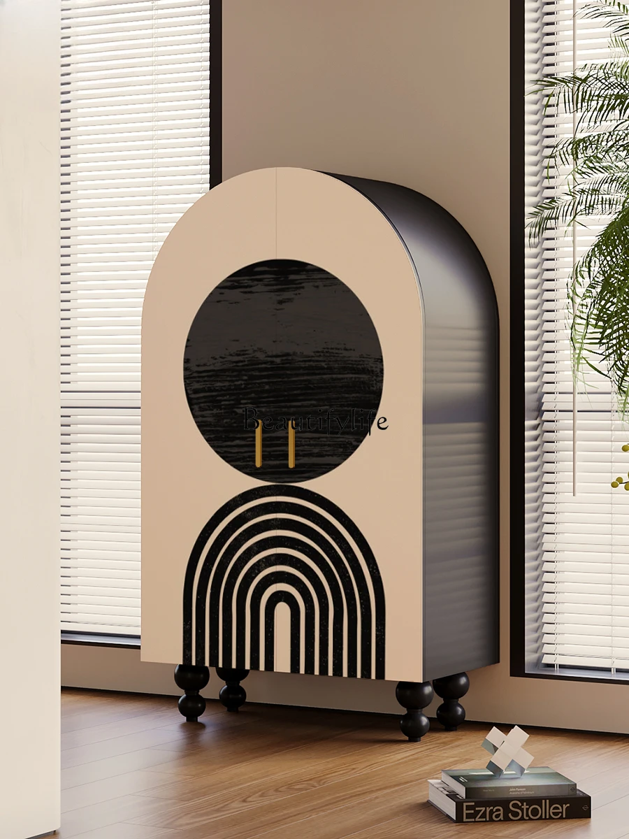 

Modern Simple Home Bedroom Solid Wood Double-Door Wardrobe-Free Living Room Balcony Wall-Mounted Storage Locker
