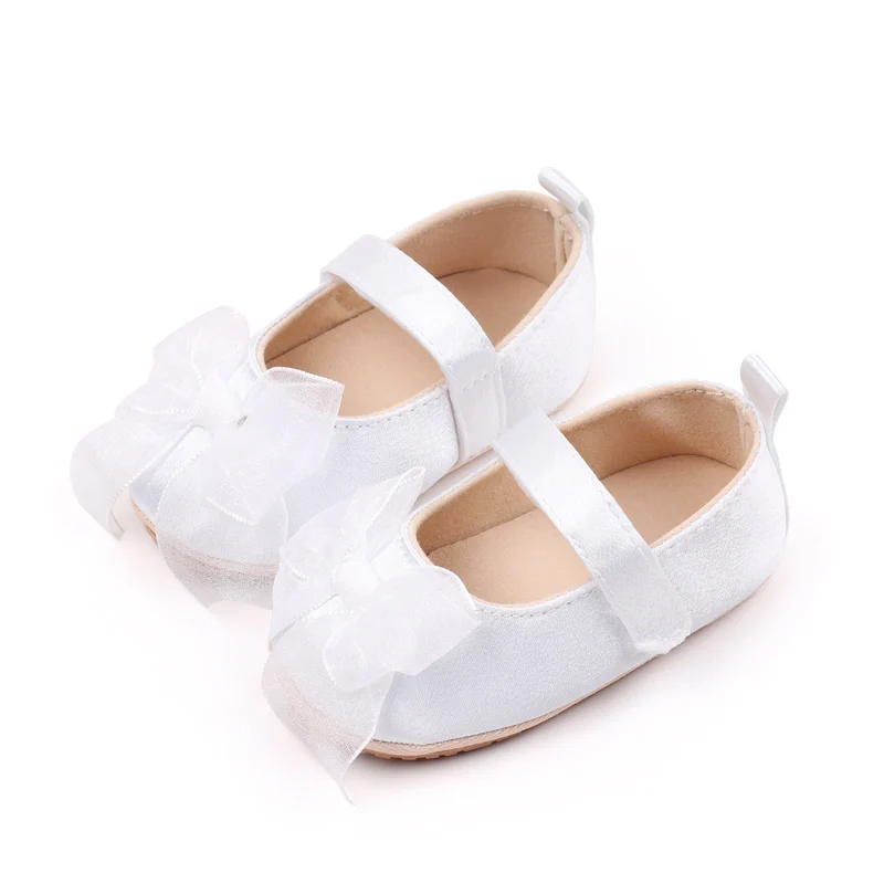 Baby Girl Walking Shoes Baby Bowknot Non-slip Soft Bottom Princess Shoes