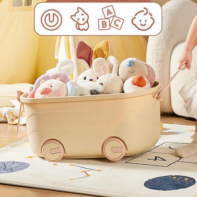 Cute toy storage box basket large capacity children's plastic LEGO packing box  storage box with cover cartoon - AliExpress