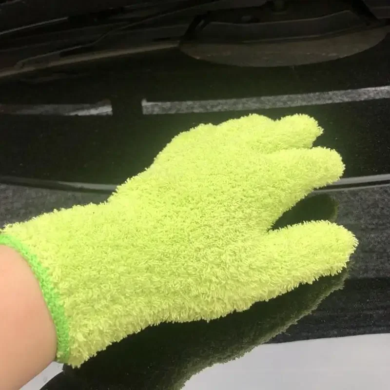 Reusable Microfiber Dust Removal Cleaning Gloves