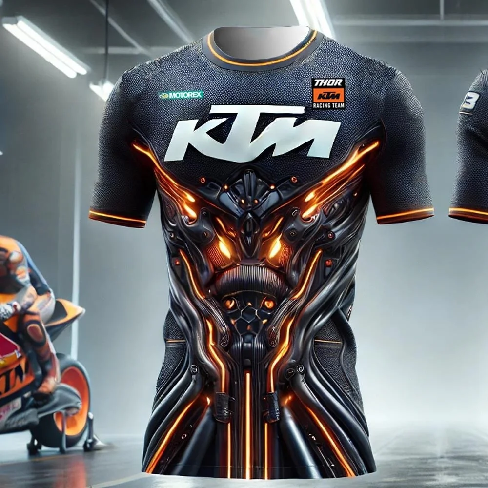2026 여름 MotoREX KTM Factory Racing Team Tee Pro Rider Edition 스피드 스트라이프 TECH 바인더 33 성인 티셔츠