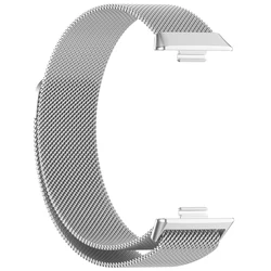Magnetic Stainless Steel Watchband Strap - Elegant Metal Bracelet for Universal (Silver Strap)