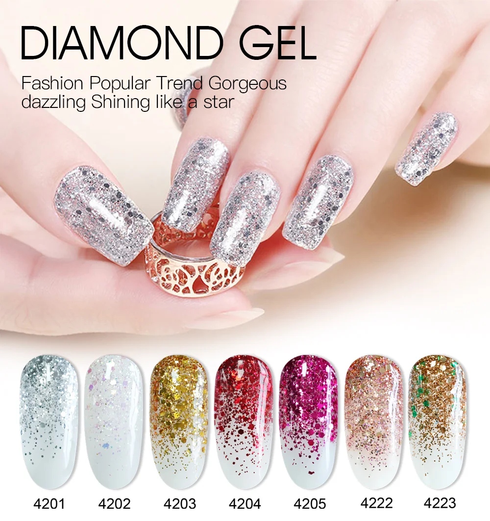 Professionele diamant gel nagellak 15ml soak off voor uv led nagels_voghion.com