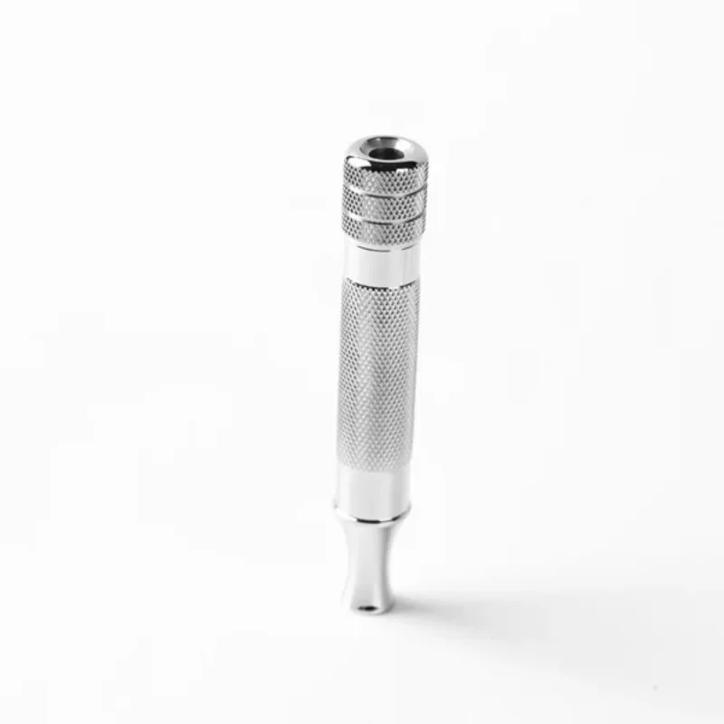 Yaqi Diagonal Stainless Steel Safety Razor Handle 77mm Handle Length And13MM Diameter Comfortable Non-Slip Grip Shave Experience