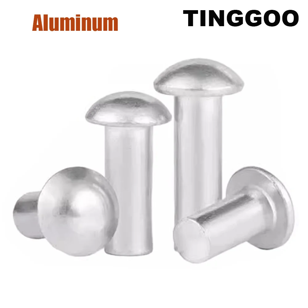 2/100pcs M2 M2.5 M3 M4 M5 M6 M8 M10 Solid Aluminum GB867 Button Semi Dome Round Head Percussion Punch Self-plugging Rivet rivets and fasteners rivets and screws