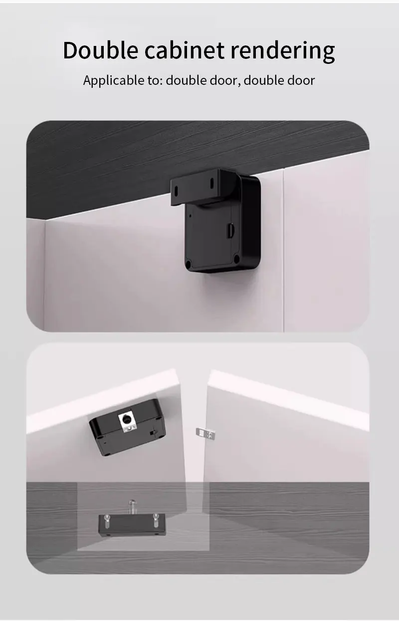 Smart Drawer Lock Invisible Electronic RFID 13.56MHz IC Cabinet Lock Unlock Inte