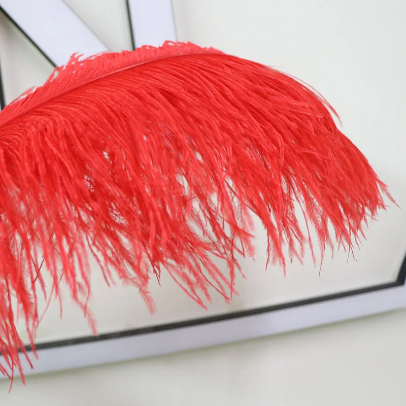 

50 Pcs/lot Natural Red Ostrich Feathers Wedding Home Decorations 65-70 CM 26-28 Inches Ostrich Plumes Table Centerpiece Crafts