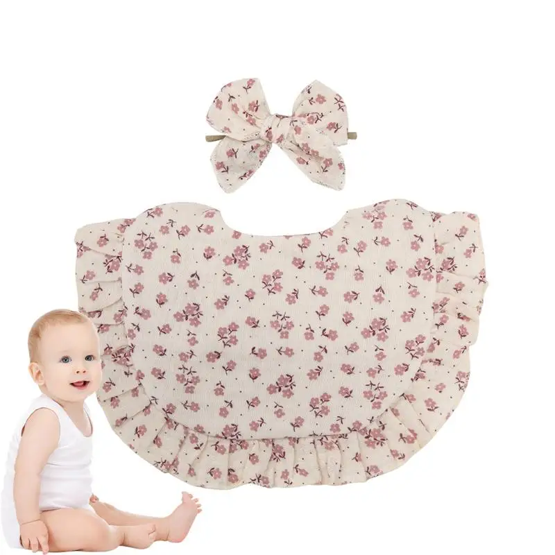 

Drool Bibs Cotton Feeding Bib With Headband Soft Drooling Bib Newborn Bib Drool Proof Bib Adjustable Feeding Bib For Girls Boys