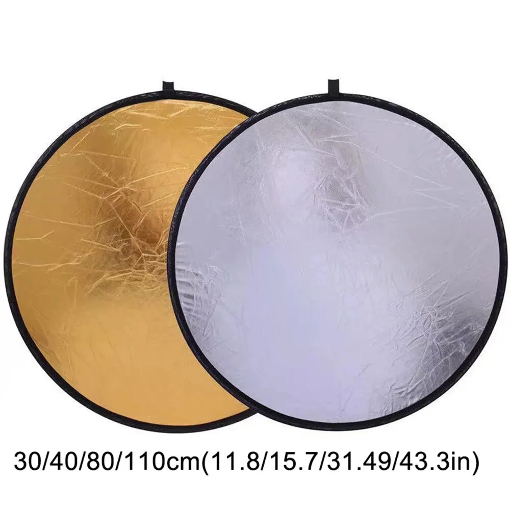 Photography Reflector Portable Collapsible Round Photo Studio Outdoor Light Diffuser Multi-Disc with Carry Bag 30 40 80 110cm