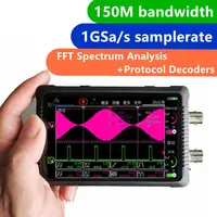 1GSa/s samplerate 150M bandwidth FFT Spectrum Analysis+Protocol Decoders Portable oscilloscope 1