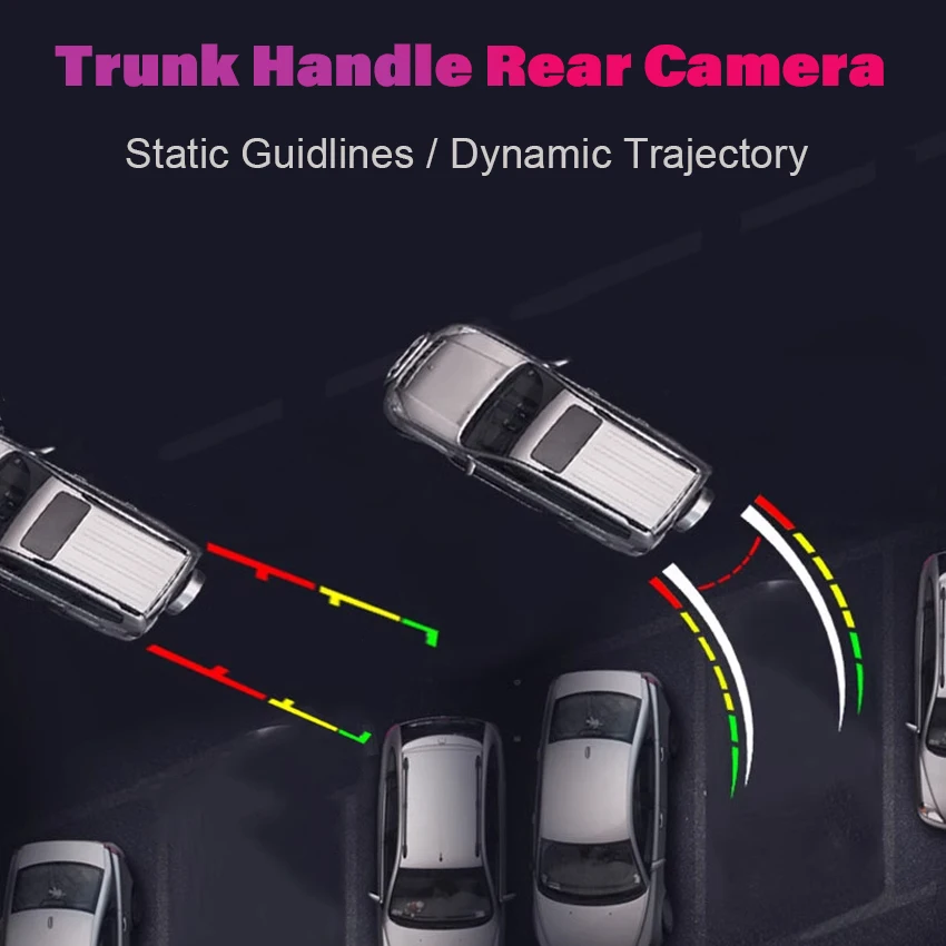 170 ° AHD 1080P Stamm Griff Fahrzeug Rückansicht Auto Kamera Für Mercedes Benz E Klasse W212 S212 2009 ~ 2016 Parkplatz Android Monitor – Detail 3
