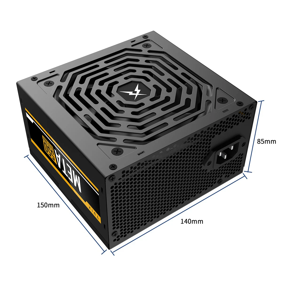 루익스 메타550 파워 서플라이 300W 풀 모듈러 24핀 12V ATX PC PSU 블랙 초저소음 120mm 팬 데스크탑 컴퓨터 PC 가정 사무실용