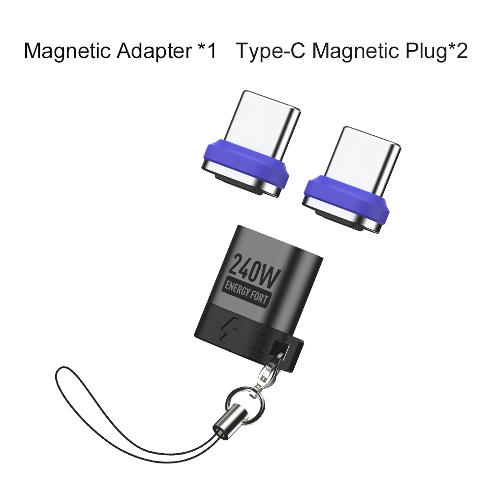 Lot De 2 Adaptateurs Magnétiques à Angle Droit USB C Mâle Vers USB C
