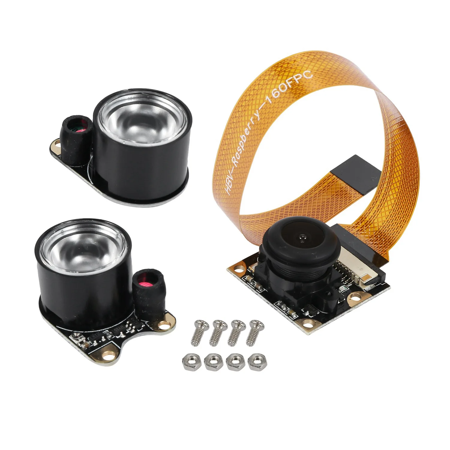 라즈베리 파이 제로 야간 카메라, IR LED 5MP 카메라 모듈, 라즈베리 제로 광각 어안 웹캠용, 2 개