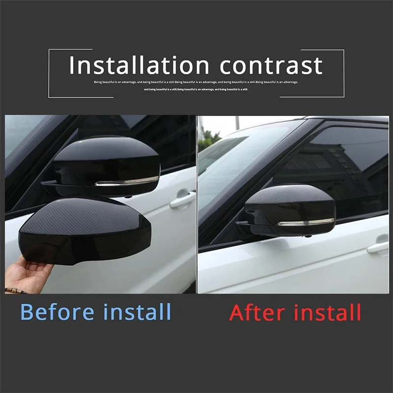 레인지 로버 스포츠 L494 2014-2017 용 ABS 탄소 섬유 Landrover Discovery 4 5 용 ABS 플라스틱 측면 백미러 커버 트림