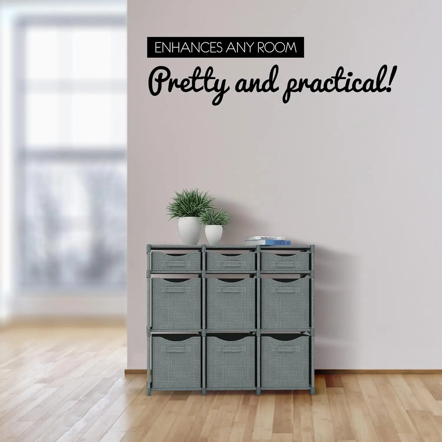 9 Cube Closet Organizers, Includes All Storage Cube Bins, Easy To Assemble Storage Unit With Drawers | Room Organizer For Clothe 3