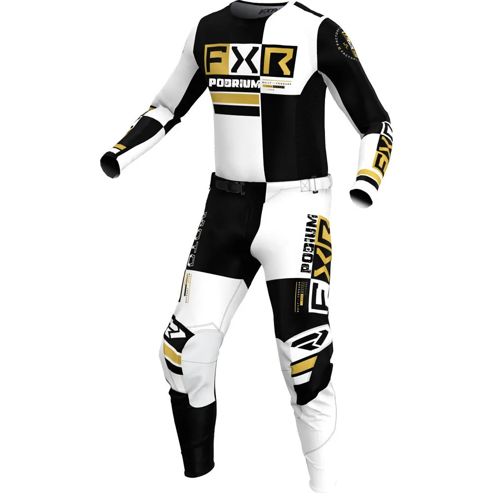 with Pocket 2024 Podium FXR Motocross Gear Set Top Motocross Dirt Bike Jersey And Pant Off Road Motorcycle Kit